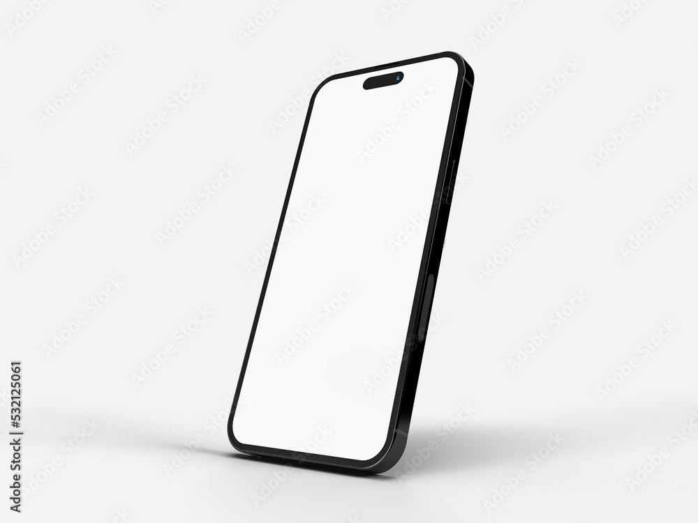 Canvas Prints realistic smartphone display, device screen template for infographics or presentation ui/ux design i