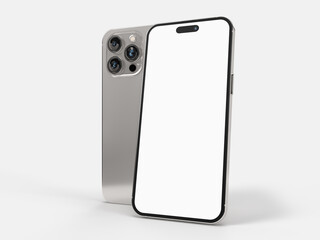 Realistic Smartphone display, device screen Template for infographics or presentation UI/UX design interface. 3D rendering