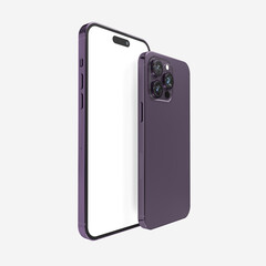 Realistic Smartphone display, device screen Template for infographics or presentation UI/UX design interface. 3D rendering