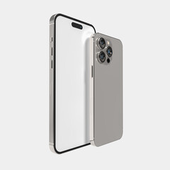 Realistic Smartphone display, device screen Template for infographics or presentation UI/UX design interface. 3D rendering