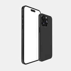 Realistic Smartphone display, device screen Template for infographics or presentation UI/UX design interface. 3D rendering