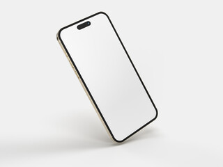 Realistic Smartphone display, device screen Template for infographics or presentation UI/UX design interface. 3D rendering