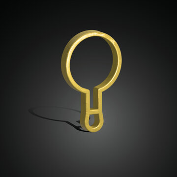 Magnifying glass icon 3D illustration, 3d render search icon with isolate background.