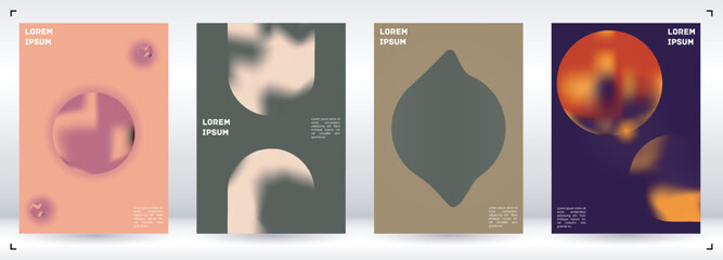 Vector Gradient Colorful Cover. Holographic Abstract Background Poster Design Template.