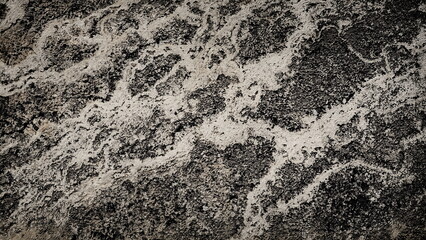 Grunge Granite Wall. Stone Dark background. Black and White