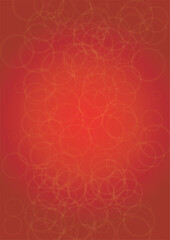 Twinkle Vector Magic Background With Golden Sparkle Circles on Red Gradient. Shiny Sun Texture. Defocused Bokeh Design. Christmass And New Year Frame. Glittery Shimmer Summer Love Page. Valentine Card