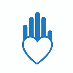 Obraz premium Hand and Care Icon - Iconic Series 