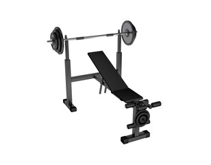 Exercise machine. 3D rendering illustration.