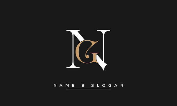 GN,  NG,  G,  N  Abstract  Letters  Logo  Monogram