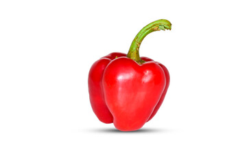 Fresh red bell pepper ( Capsicum ) isolated on white background