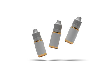 Dropper bottle mockup isolated on a transparent background.