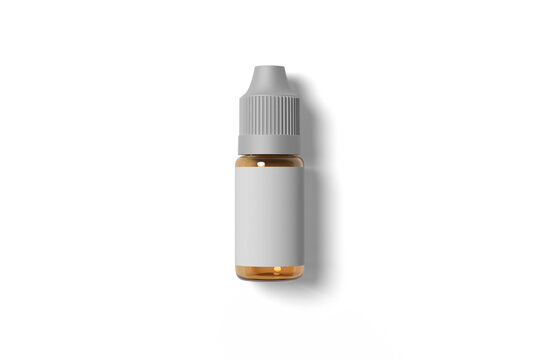 Dropper bottle mockup isolated on a transparent background.