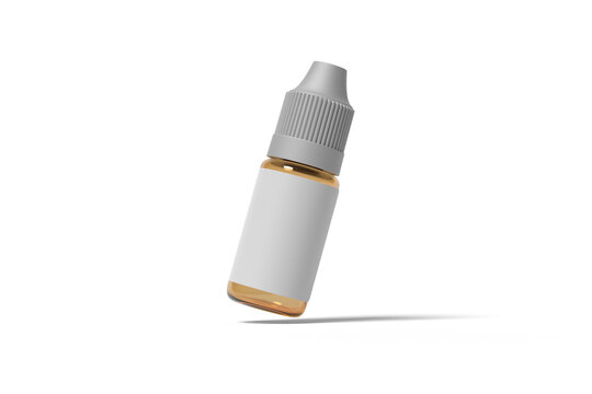 Dropper bottle mockup isolated on a transparent background.