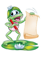 Grenouille cartoon message