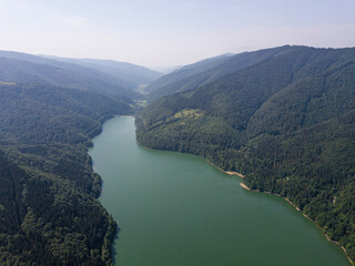 Obraz na płótnie Canvas beautiful landscape from a drone on the mountains and the river