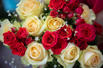 beautiful bouquet of flowers rose