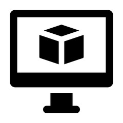 Computer Device Glyph Icon Vector