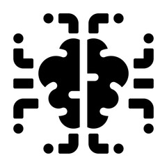 Artificial Intelligence Glyph Icon Vector