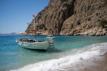 Obraz premium boat on the seashore