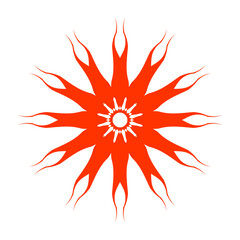 Abstract Decorative Sun Icon. Element for Design.