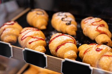 delicious croissants with filling