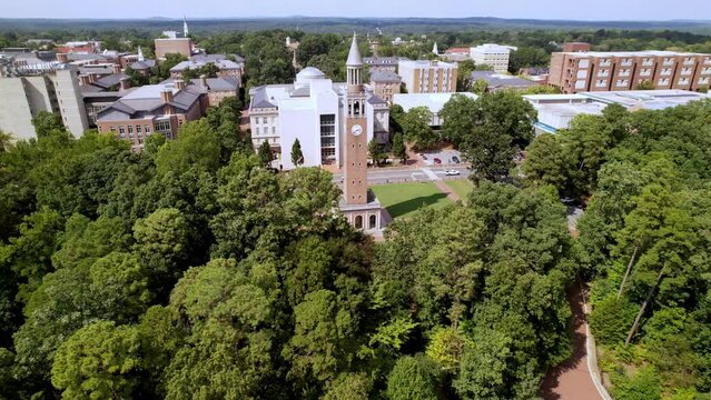 aerial pullout from the moorehead patterson bell tower on the unc chapel hill campus