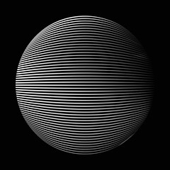 Lines in Circle Form . Vector  .Technology round Logo . Design element . Abstract Geometric shape .