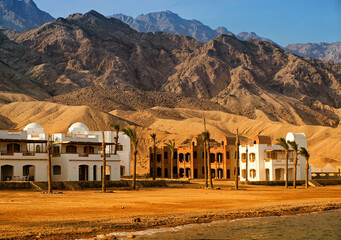 Hotels under construction in Egypt mountains