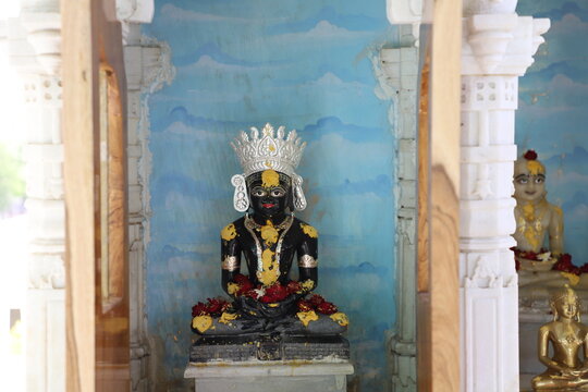 Beautiful dieties at a Jain temple in India. Located in Karamdi, Madhya Pradesh - Shri Shatrunjay Tirth Dham.