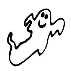 Vector graphic of a cute Halloween ghost