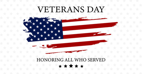 Veterans Day USA Flag Background
