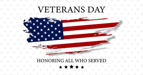 Veterans Day USA Flag Background