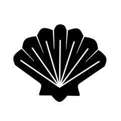 pearl shell icon flat design. shell icon