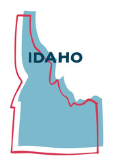 Alabama US State. Sticker on transparent background