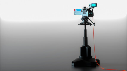 a professional studio camera (3d rendering)