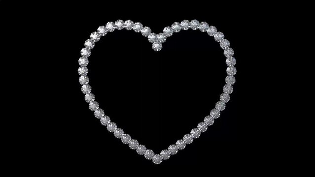 Diamond Frame heart shape with alpha channel layer