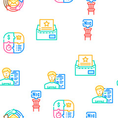 lead generation customer business vector seamless pattern thin line illustration