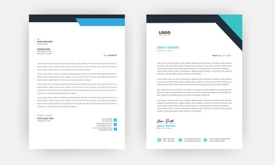 Creative letterhead , Elegant and minimalist style letterhead template design,A4 sizes    