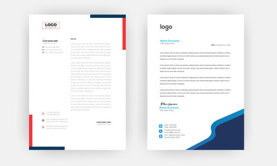 Creative letterhead , Elegant and minimalist style letterhead template design,A4 sizes    