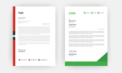 Creative letterhead , Elegant and minimalist style letterhead template design,A4 sizes    