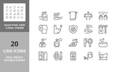 hygiene 64px and 256px editable vector set