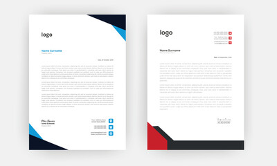 Creative letterhead , Elegant and minimalist style letterhead template design,A4 sizes    