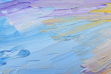 Beautiful strokes of pastel oil paints as background, closeup