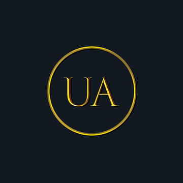 Luxury Initial letters UA monogram. Suitable for tattoo studio, salon, boutique, hotel, college, retro, interlock style