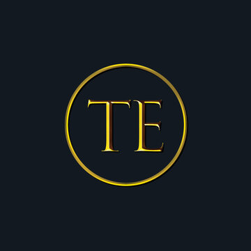 Luxury Initial letters TE monogram. Suitable for tattoo studio, salon, boutique, hotel, college, retro, interlock style