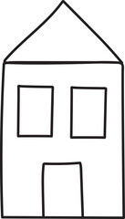 house hand drawn icon