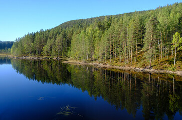 Norwegian lake and reflections