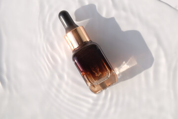 Beauty and cosmetic product concept. Cosmetic packaging and blank bottle for copy space own...