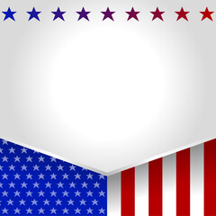Fototapeta premium United States America flag background with copy space area. Suitable use American holiday events. 