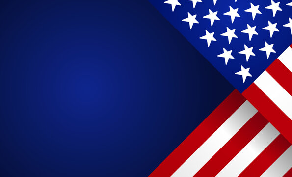 United States America flag background with copy space area. Suitable use American holiday events. 